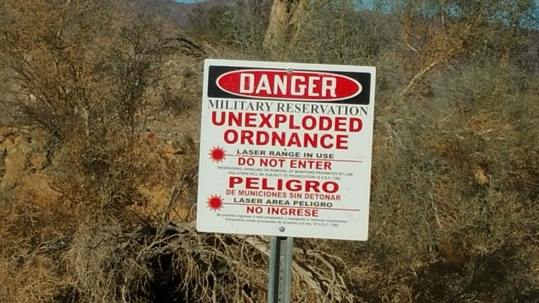 Chocolate Bombing Range Sign